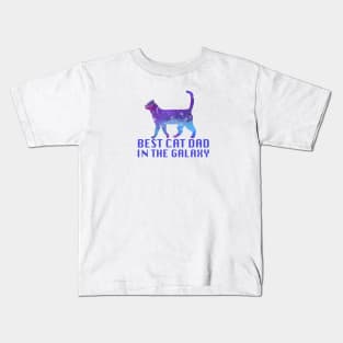 Best Cat Dad In The Galaxy Kids T-Shirt